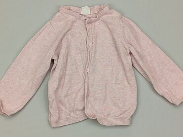 sweterek rozpinany pudrowy róż: Кардиган, H&M, 9-12 міс., стан - Хороший