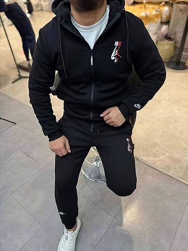 bele elegantne pantalone: Muški komplet trenerke – debeli termo trokonac pamuk sa punjenjem - — 3