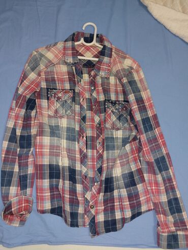 Košulje, bluze i tunike: L (EU 40), XL (EU 42), Pamuk, Karirani
