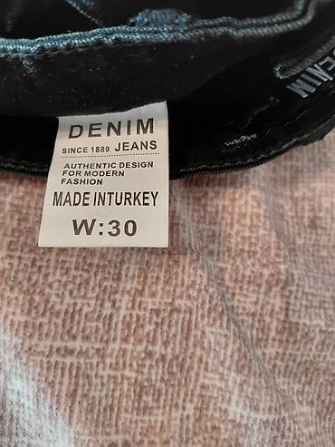 leopard 7: Мужские джинсы Denim, цвет черный. От 8-11 лет новые. - Посадка — 3