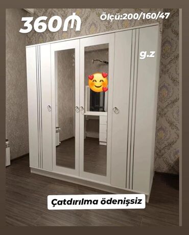 Masa və oturacaq dəstləri: 4 qaplı dolab