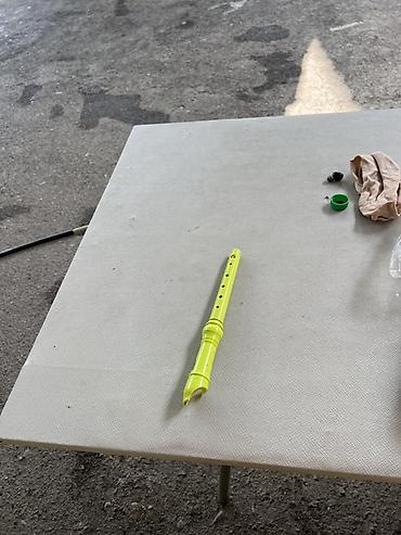 Flüta – plastik blok fleyta - Rəng: parlaq neon-sarı - Material