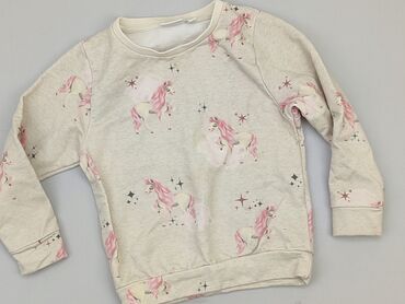 biała bluzka z długim rękawem: Sweatshirt, Name it, 3-4 years, 98-104 cm, condition - Very good