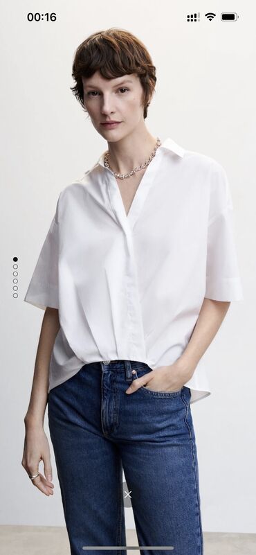 Рубашки и блузы: Mango, XS (EU 34), S (EU 36), M (EU 38), цвет - Белый