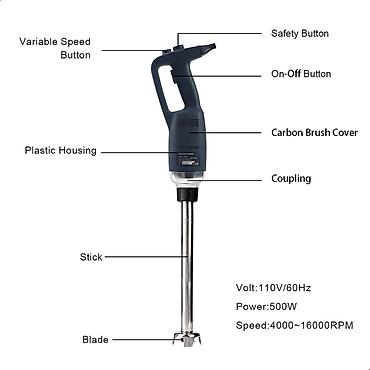 ucuz blender: Əl Blenderi Immersion Blender Model: CT-IB500LF Güc 500 watt Dovriyye — 5