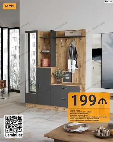 La Mini dəhliz dolabı – model kodu: 1709 - Komplekt tərkibi: güzgülü