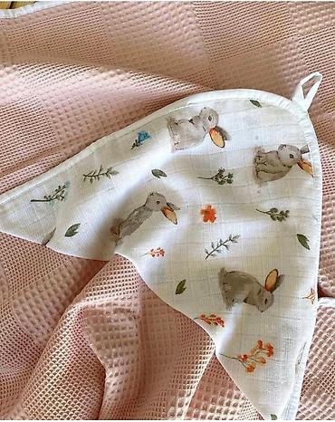 Другие детские вещи: Детские халаты. Уголки для малышей •вафельные •муслиновые •махровые — 3