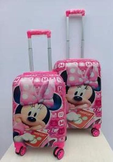 Rančevi, torbe i koferi: Dečiji koferi set – Minnie Mouse motiv - Set od 2 kofera u ružičastoj — 20