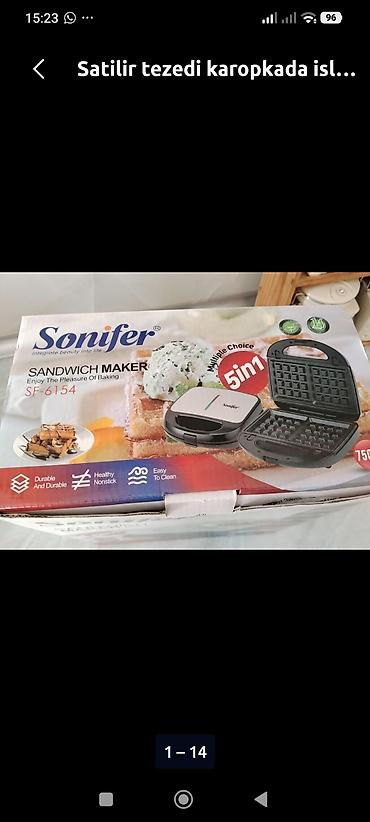 işlənmiş samavar: Sonifer firması 5 birində toster şirniyyat bişir tezedi islənməyib — 4
