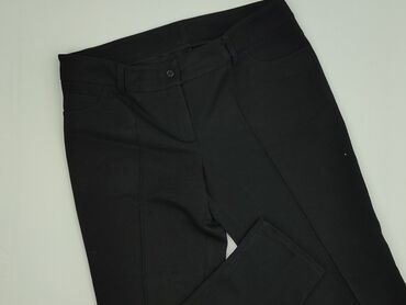 spódnice woskowana czarne: Material trousers for women, size XL