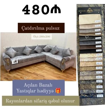 Çarpayılar: Künc divan, Yeni, Açılan, Bazalı, Parça, Şəhərdaxili pulsuz çatdırılma
