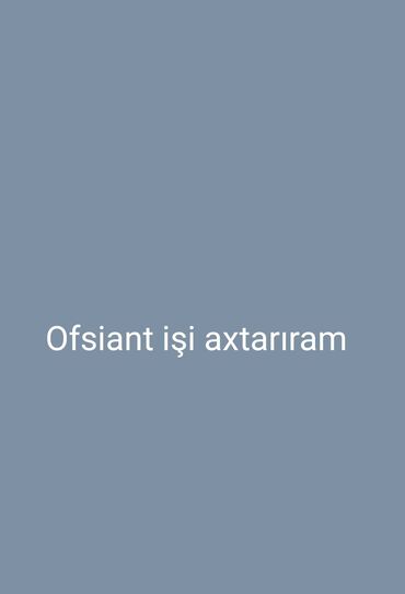 Lüğətlər: Ofisiant. 1 ildən az təcrübə