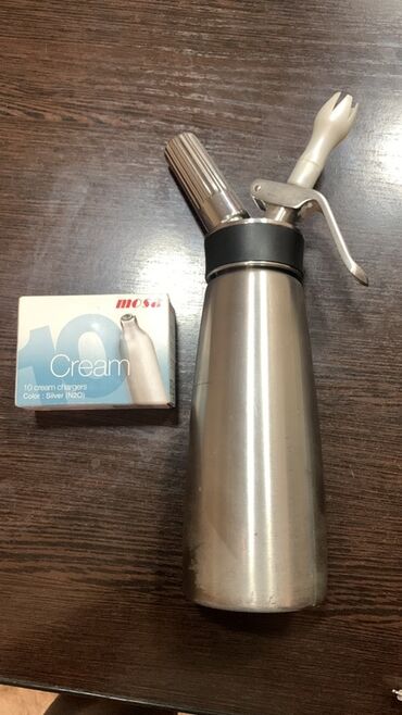 все для кондитера: Сифон для взбитых сливок из нержавеющей стали + комплект баллончиков