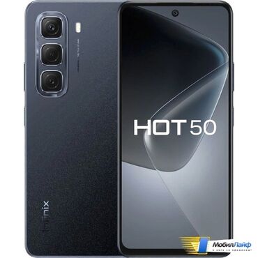 tecno spark 6: Infinix HOT 50, Б/у, 256 ГБ, цвет - Черный, 2 SIM