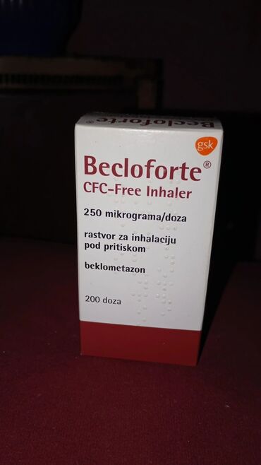 medicinski jastuk za spavanje: Becloforte 250 mikrograma pumpica! Kutija 600 dinara!!!