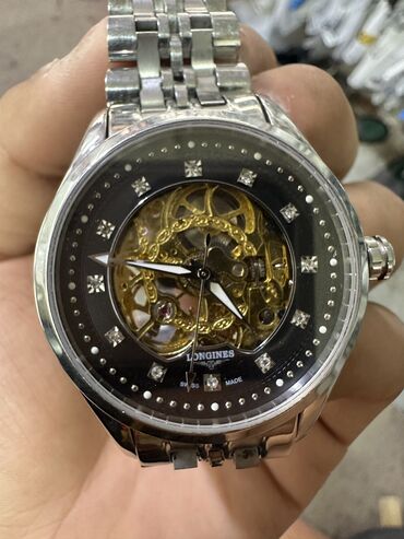 серебра: Классические часы часы, Longines, Серебро, Великобритания, Оригинал, Водонепроницаемые, Мужские, Б/у
