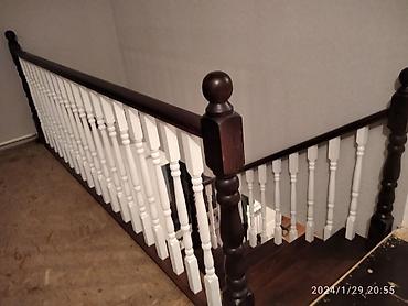 Обшивка лестниц: Лестница жазайбыз заказ менен замер установка байланыш телефон — 8
