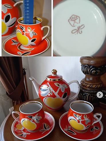 Çay dəsti, rəng - Narıncı, Farfor, SSRİ lalafo.az -da Çay dəsti, rəng - Narıncı, Farfor, SSRİ