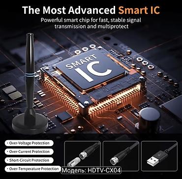 smart приставка: Внутренняя цифровая ТВ‑антенна HDTV-CX04 - Поддержка 4K Ultra HD и — 6