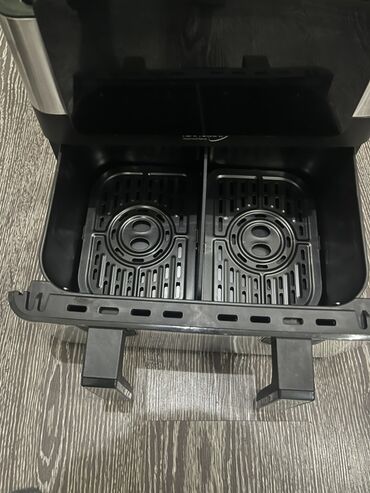 бамбуковые пароварки: Двухчашевая аэрогриль‑фритюрница ТЕХНОМИР - Две независимые корзины с