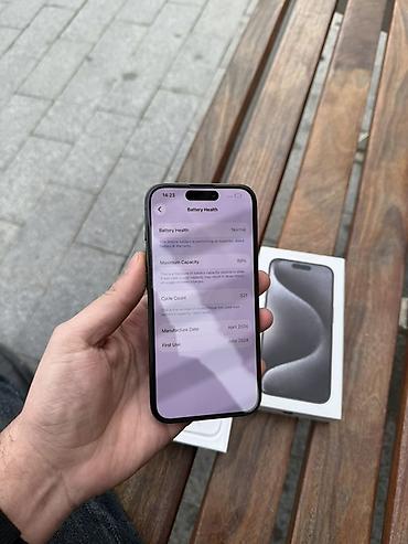 Apple iPhone: IPhone 15 Pro, 256 GB, Qara, Face ID — 13