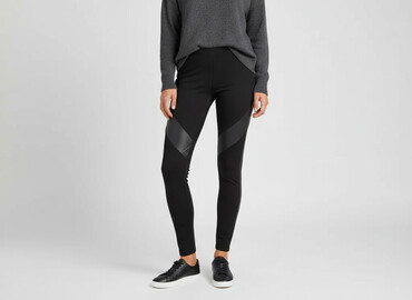 legginsy ocieplane skóra: Pieces, Legginsy Eleganckie damskie, rozmiar M