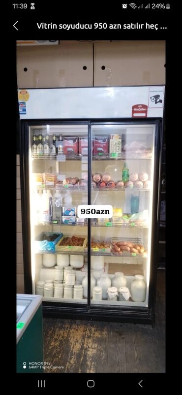 Soyuducu vitrinləri: *Vitrin soyuducu tam islekdur teciki cixmalidi qiymet 950⁵⁰azn unvan