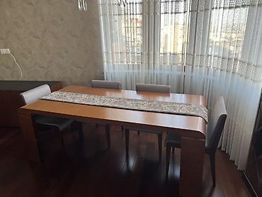 Yemək otağı mebel dəsti Tərkib: - Geniş düzbucaqlı yemək masası
