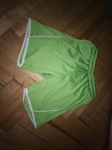 zelena plisirana haljina: Kratki šorts, 140-146