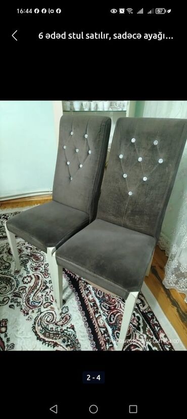 Uşaq mebeli: 6 eded stul ayaqlarında boşluq var