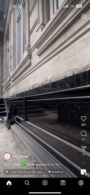 Фасадные гранитные плитки: Гранит для цоколя разные цвета Ангола блек Черный Серый Коричневый at lalafo.kg — 14 Фасадные гранитные плитки: Гранит для цоколя разные цвета Ангола блек Черный Серый Коричневый — 14