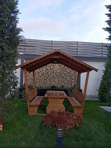 набор инструментов: Bağ üçün taxta besedka (skamyalar və masa dəsti ilə) - Material — 3