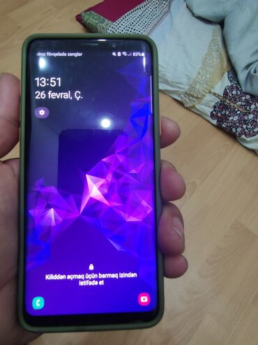 telefon 40 manat: Samsung Galaxy S9 Plus, 128 GB, rəng - Qara, Simsiz şarj