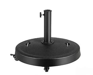 Suncobrani, tende i paviljoni: Postolje za baštenski suncobran sa točkićima – crno - Tip: baza za — 1