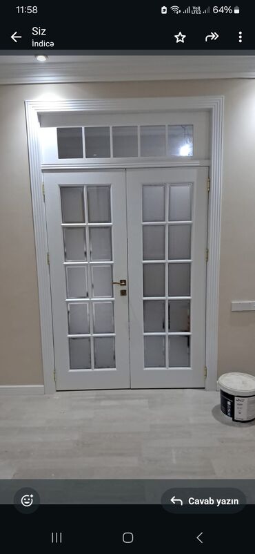 Otaq qapıları: Yataq otağı üçün Yeni Otaq qapısı 90x205 sm Çərçivə ilə, Zəmanətli, Ödənişli quraşdırma, Pulsuz çatdırılma — 14