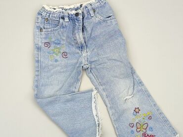 spodnie jeansy mom: Spodnie jeansowe, 3-4 lat, 104, stan - Dobry