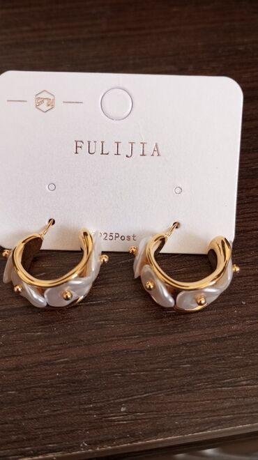 miu miu naocare za vid: Hoop earrings, Material: Nacre