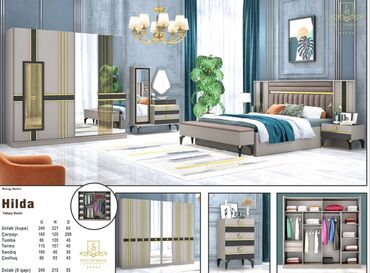 белая мебель в стиле прованс: Двуспальная кровать, Шкаф, Трюмо, 2 тумбы, Турция, Новый