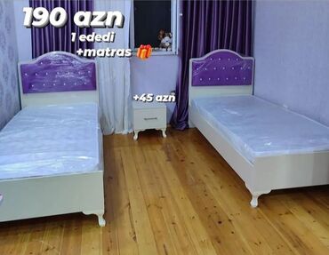 Çarpayılar: Yeni, Təknəfərlik çarpayı, Bazasız, Matras ilə, Siyirməsiz, Azərbaycan — 23