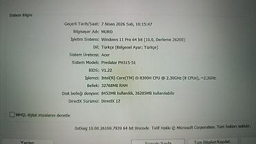 duymə tikən: Acer Predator PH315-51 oyun noutbuku - Ekran: 15.6", Full HD 1080p - — 2