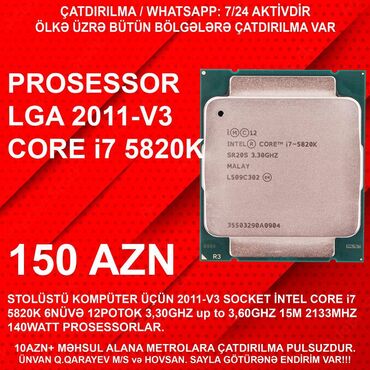 komputer prosessoru: Prosessor Intel Core i7 Core i7 5820K, İşlənmiş