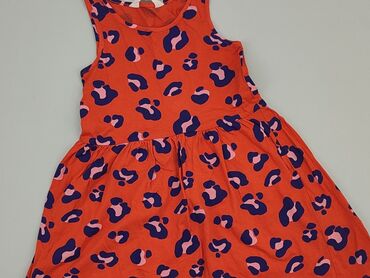 letnia zielona sukienka w kwiaty: Dress, H&M, 5-6 years, 110-116 cm, condition - Very good