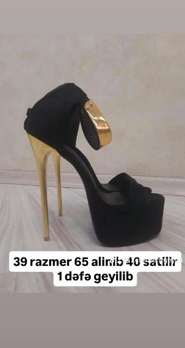 Women's Sneakers and athletic shoes: Tuflilər, Ölçü: 39, rəng - Qara, Yeni