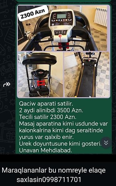 İdman və istirahət: Qaçış trenajoru - Elektron idarə paneli və LCD ekran - Sürət və meyl — 1