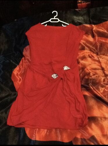 qırmızı don: Коктейльное платье, Миди, 3XL (EU 46)
