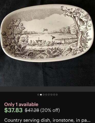 Kuhinjski setovi: Servis vintaz Ironstone za rostilj i dr. Tanjiri su perfektni (novi) — 3