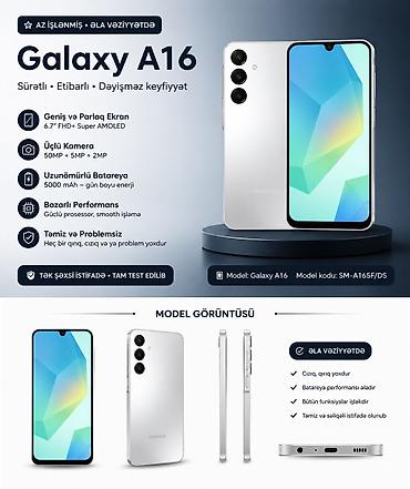 samsung es: Samsung Galaxy A16, 128 GB, rəng - Ağ, İki sim kartlı — 2