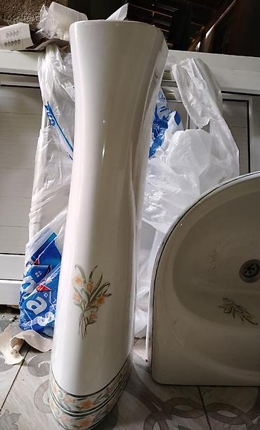 setin parca: Keramik piyedestal və əlüzyuyan (komplekt) - Material: keyfiyyətli — 2
