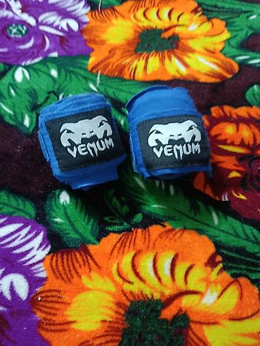 кистевые бинты: Боксерские бинты Venum, синие. - Бренд: Venum (нашивки с логотипом на — 1
