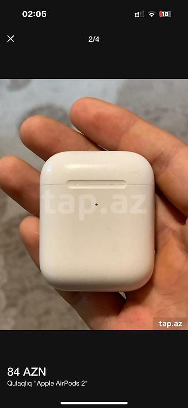 аирподс 1: Б/у Беспроводные (Bluetooth) Наушники, Apple, цвет - Белый — 2